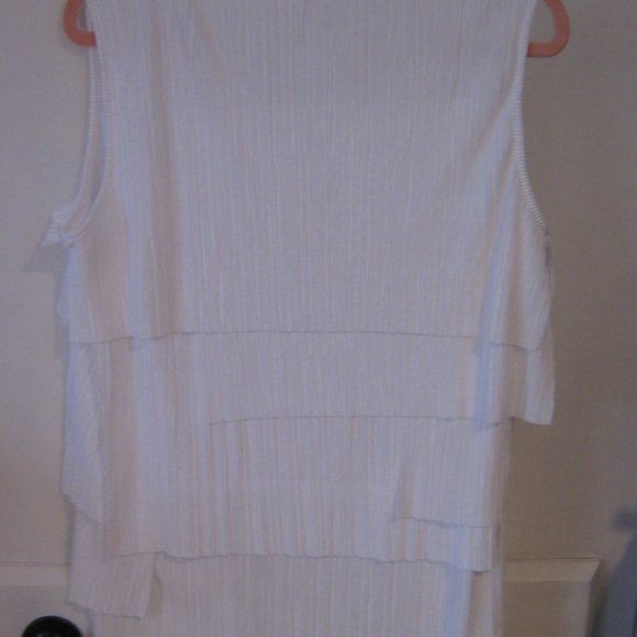 Winter White CJ Banks Layered Blouse - Picture 5 of 6